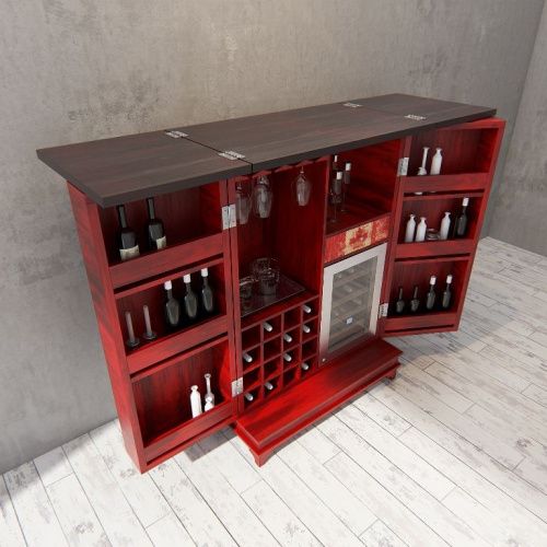 Винный шкаф-консоль со встроенным винным холодильником фото 4